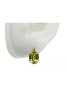 8K žlté zlato 333 Yellow Peridot náušnice vec003x-yp Russian Soviet USSR Vintage Jewlery Art Deco style